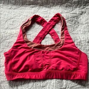 Lululemon hot pink sports bra (large)
